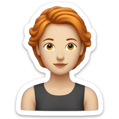 femme rousse fait de la méditation sticker