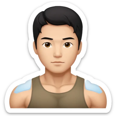 Koreli bir erkek ama çok yakışık lı ve kaslı saçı dümdüz saç çok daha fazla sticker