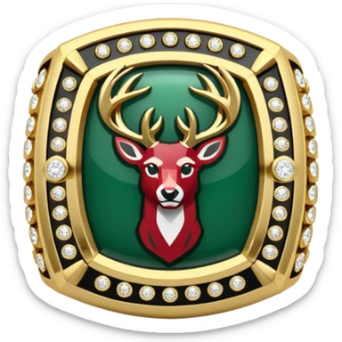 Milwaukee bucks championship ring facing front sticker