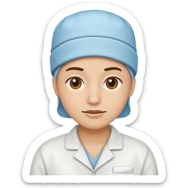 person wearing hygienic clothing sticker