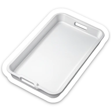 A white styrofoam tray (bandeja de isopor) sticker