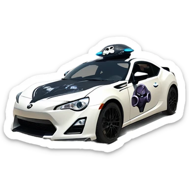 Batgirl and First Order Jet Trooper themed Scion FR-S  sticker