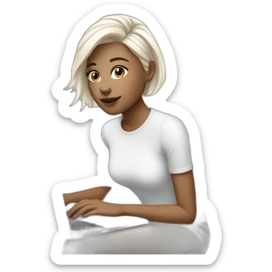 it-white-girl-white-short-hair-with-macbook sticker