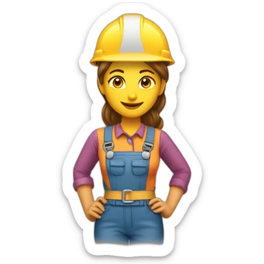builder woman sticker
