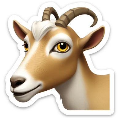 whispering goat 2000s sticker