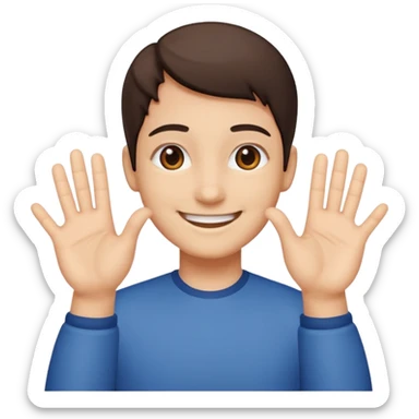 Mixe des emojis 🫴🏽🫳🏽😊6️⃣7️⃣77 sticker