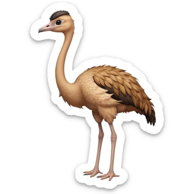 High resolution of   realistic full body ostrich without distorted , no extra hybrid sticker