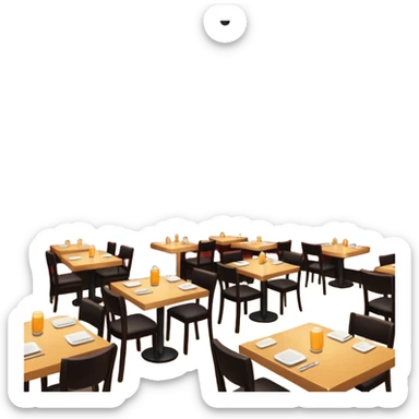 restaurant background sticker
