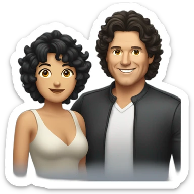 Carlos vives with an adult colombian short black hair sticker