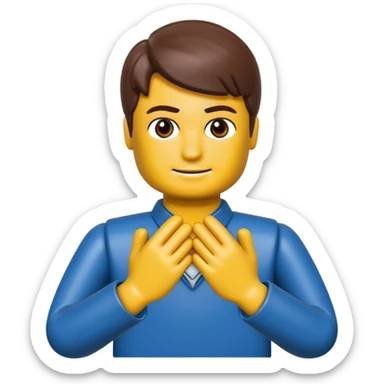 the hands need to be around the neck, hands like a lego person sticker