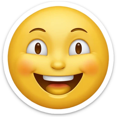 Laughing emoji yellow face sticker