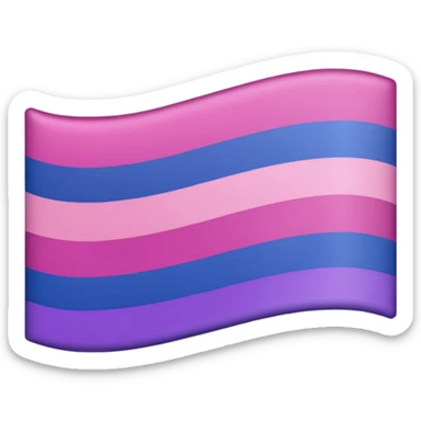 Bisexual flag, the colors are in this order pink purple and blue  sticker