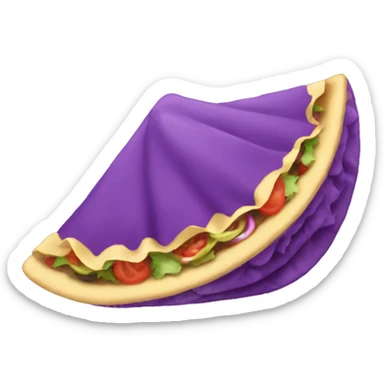 Purple taco sticker