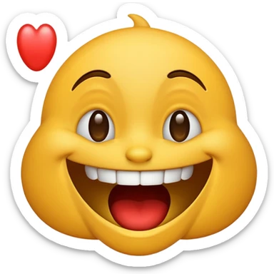 Crazy laughing emoji sticker