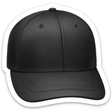 an ios genmoji for a black baseball cap (no logo) sticker