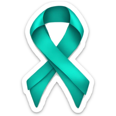 teal ribbon sticker