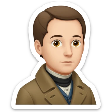 Johann Gottlieb Fichte three-quarter view sticker