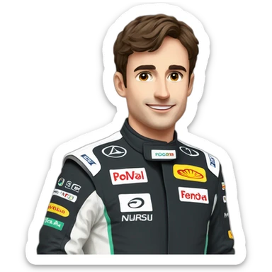 Charle Leclerc dans une f1 sticker