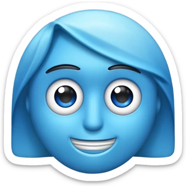 Beyaz tick dışı mavi sticker