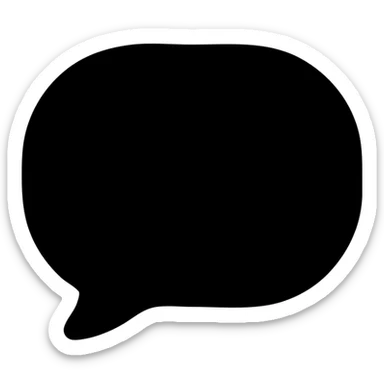 simple chat message bubble icon sticker