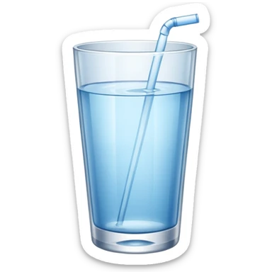 glass of water isolated on white background sticker