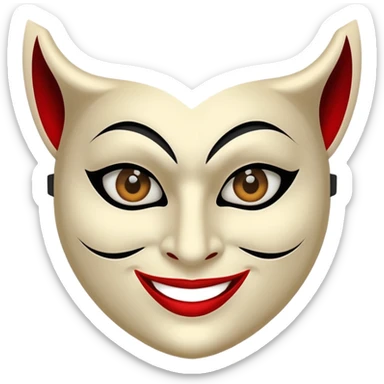 robber, mask-wearing figure with sneaky eyes and a mischievous grin sticker