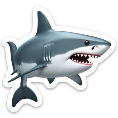 shark with gun sticker