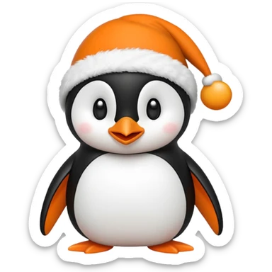 Pingüino con gorro de de  mago sticker