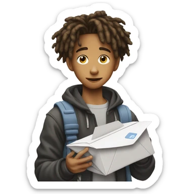 jaden smith handling some courrier to contact sticker