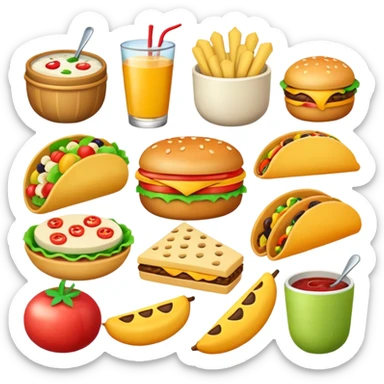 create some lunch emojis for slack sticker