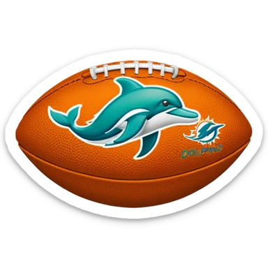 Miami dolphins football sticker