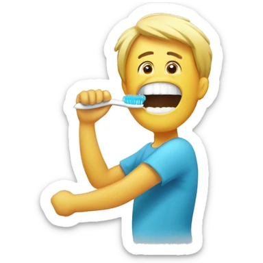 Brushing teeth sticker