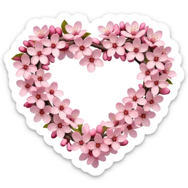 Make a heart with this emoji 🌸 sticker