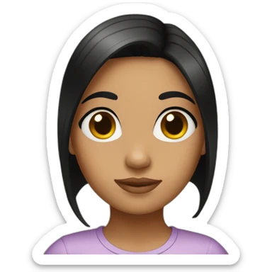 Puerto Rican girl with straight black hair sticker