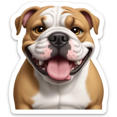 english bulldog pitbull smil sticker