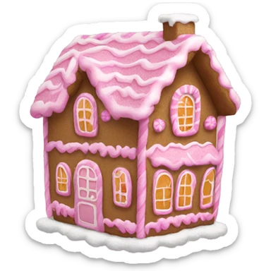 Pink gingerbread house  sticker