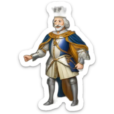 Le roi Charlemagne qui écrase avec le pied Henri IV sticker