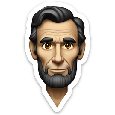 abraham lincoln face sticker