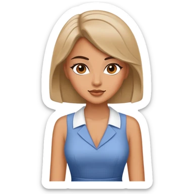 Flirty secretary in dress sticker