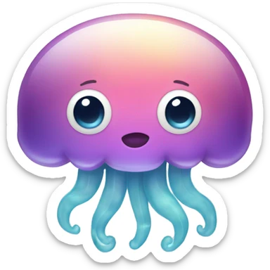 Jellyfish with white bow sticker