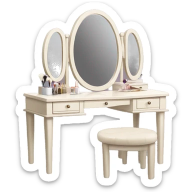 Vanity table with mirror  sticker