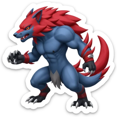 WereGarurumon-Zoroark-fusion sticker