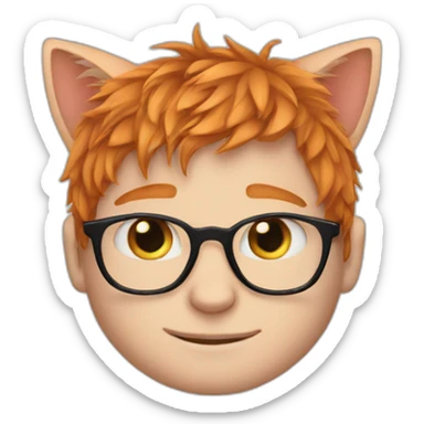 Ed Sheeran with cat ears sticker