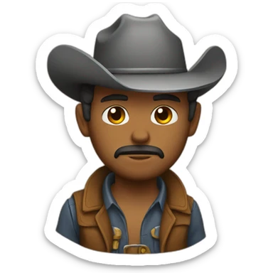 rad but sad cowboy sticker