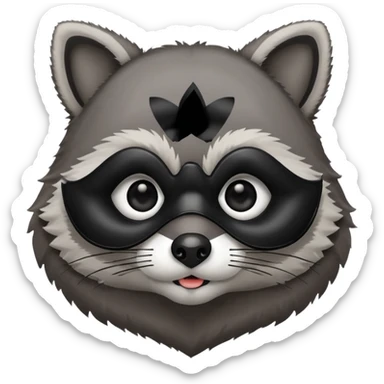  racoon with mustashe sticker