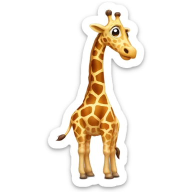 Giraffe pooping sticker
