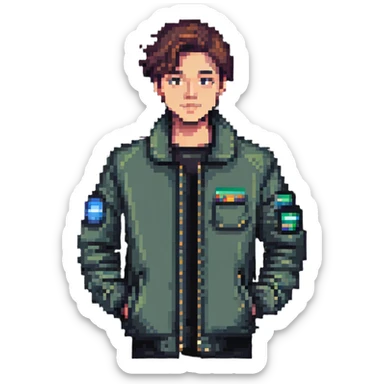 stylish jacket sticker
