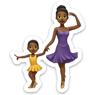 Une danseuse de jazz et son enfant  sticker