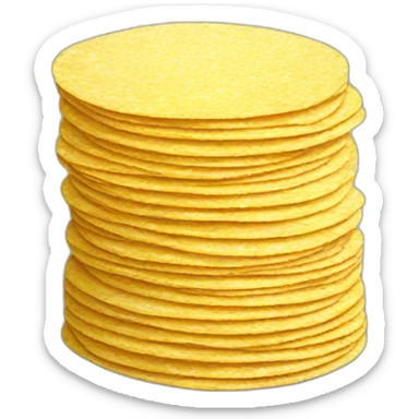 Stack of corn tortillas sticker