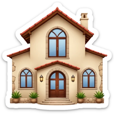 stone house in Mediterranean style sticker